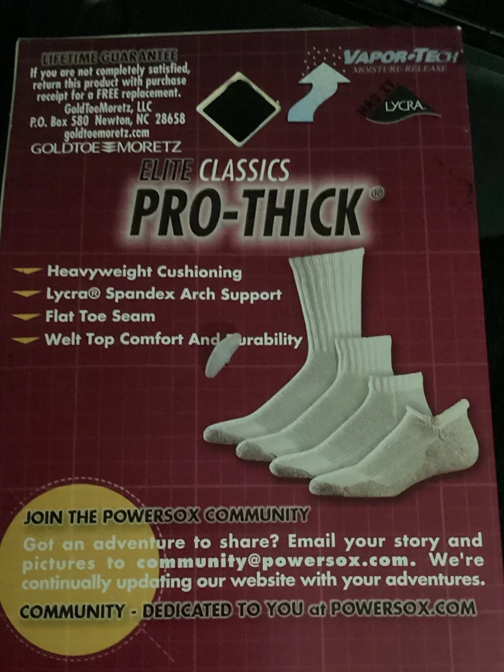 PowerSox Black Crew Sweater Socks - Pro-Thick Cushion